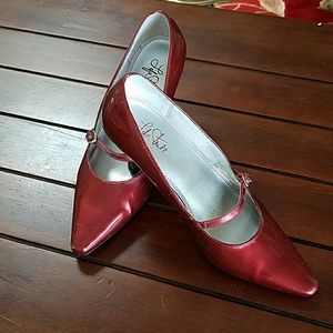 Patent leather heels